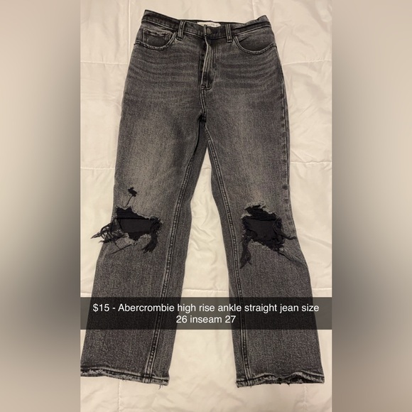 Abercrombie & Fitch Denim - Abercrombie high rise ankle straight jean